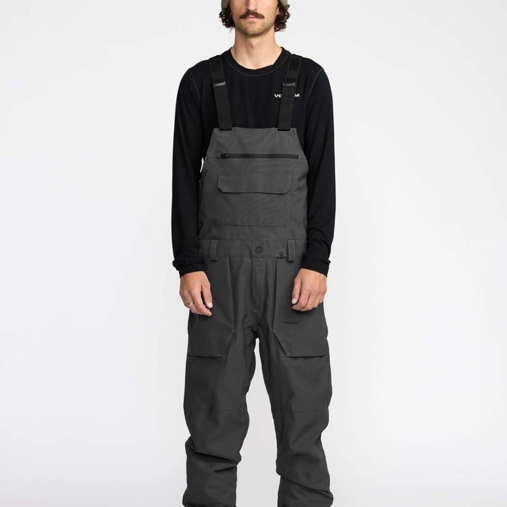 EUC Volcom Charcoal Bib Overalls